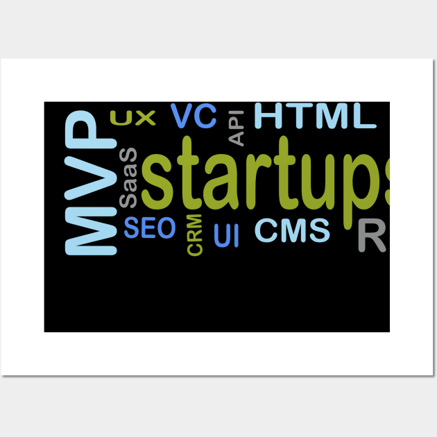 STARTUP Abbreviations Wall Art by TshirtWhatever